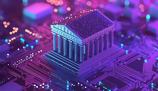 digital financial institution illustration