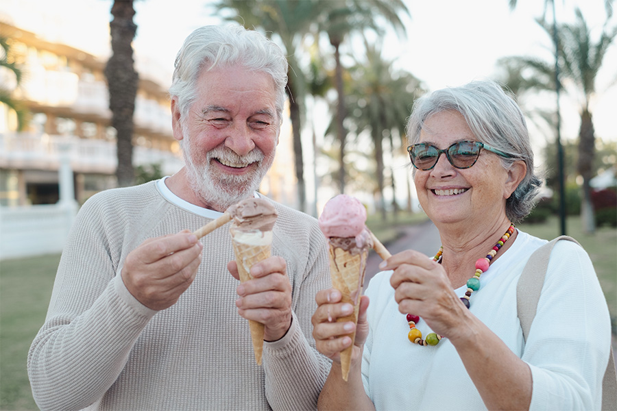 happy old couple